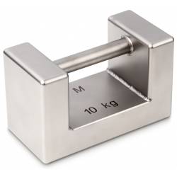 Massa certificata M1 con maniglia 10 kg acciaio inox
