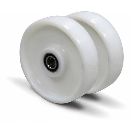 Coppia di ruote guida in Nylon per timone.