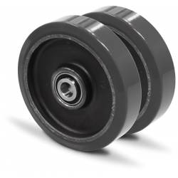 Coppia di ruote guida antistatiche per timone.