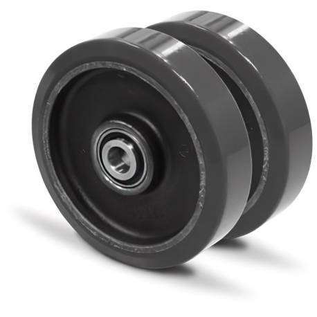 Coppia di ruote guida antistatiche per timone.