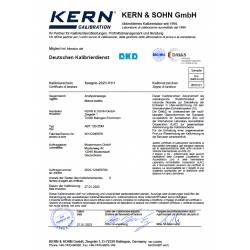 Certificato di taratura DAKKS per dinamometri KERN 3/5/6 ton