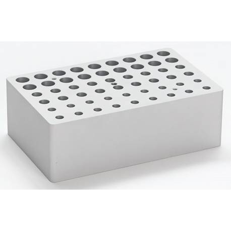 Blocco 18 fori per singolo volume per provette 0,2 / 0,5 /1,5 /2 ml