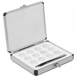 Custodia in alluminio per set di pesi 1mg-500mg