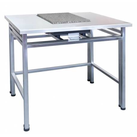 Tavolo antivibrante SAL/H/PLUS in acciaio inox e granito