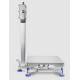 Piattaforma di pesatura inox AISI 316 HACCP IP69K configurata con colonna e display vista laterale