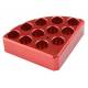 Blocco porta provette ROSSO 11 posti provette 4ml Ø 15,2 mm