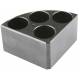 Blocco porta provette NERO 4 posti provette 40ml Ø 28 mm